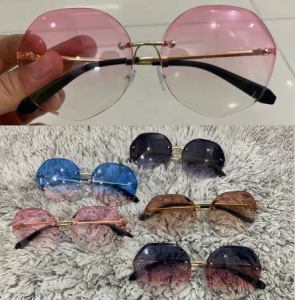 KÍNH RÂM KHÔNG VIỀN MỚI THỜI TRANG LADY GRADIENT OCEAN LENS KÍNH TRONG SUỐT BẢO VỆ UV CHÂT LƯỢNG