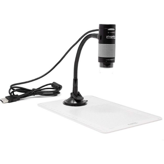 Plugable USB 2.0 Digital Microscope 250x Magnification with Versatile Observation Stand (USB2-MICRO-250X)
