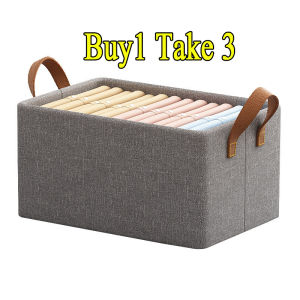 Buy 1 Take 3 Foldable Storage Box Cloth Toys Clothes Storage Organizer Without Cover Multi-Purpose Non-Woven