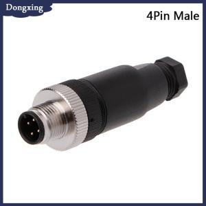 dongxing 1Pc M12 sensor connector 3 4 5 pin male female straight right angle plug