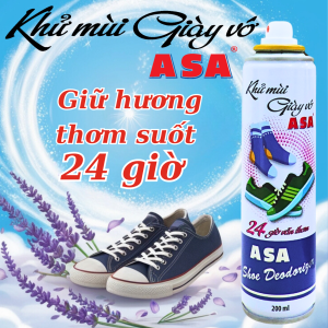 Xịt Khử Mùi Giày Vớ ASA - Công nghệ từ Đức với hoạt chất khử mùi ZnRi-Complex - 200ml
