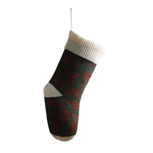 PHANT Large Size Knitted Christmas Stocking Large Capacity Hanging Christmas Hanging Sock Creative Snowflake Christmas Gift Sock Christmas Decorations