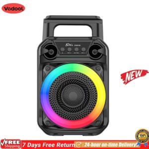 [Vodool Flagship Store]BT ลำโพงเสียงสเตอริโอลำโพงไร้สายพร้อมไมโครโฟนลำโพงคาราโอเกะเหมาะสำหรับโฮมเธียเตอร์ปาร์ตี้เต้นรำกลางแจ้ง