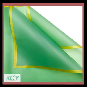 Kertas Buket Bunga GARIS EMAS / Flower Wraping Paper LINE GOLD / Kertas Cellophane (5 Lembar)