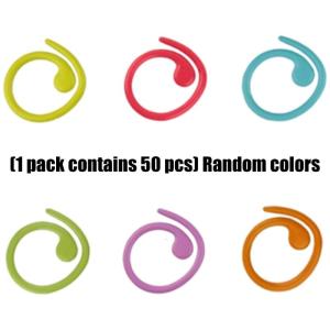 50Pcs Colored Metal Stitching Markers Rings Locking Stitching Markers Clip Knitting Accessories for Yarn Project Sewing