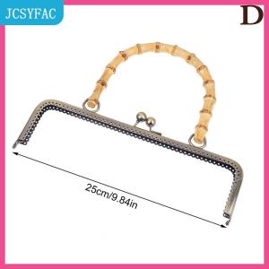 JCSYFAC 1PC kim loại cổ điển Túi khung hôn Clasp khóa với tre xử lý đồ trang sức móc may ốc vít ví làm nguồn cung cấp