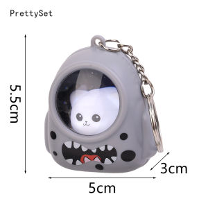 พวงกุญแจรูปการ์ตูนเรืองแสงในไฟมนุษย์อวกาศกระเป๋าคู่รักห้อยจี้พระอาทิตย์ตกดินแสงพวงกุญแจเรืองแสงพวงกุญแจน่ารักนักบินอวกาศจี้เครื่องประดับห่วงกุญแจกระเป๋า