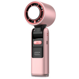 Handheld Fan Outdoor Camping Ventilateur USB Rechargeable Mini Air Conditioner with LED Display Desktop Fan Folding Hand Fan