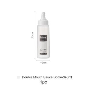ขวดซอส 340 มล. ขวดบีบเครื่องปรุงสำหรับซอสมะเขือเทศ มัสตาร์ด ซอสเผ็ด น้ำผึ้ง ขวดใส่ซอสเกรวี อุปกรณ์ครัว