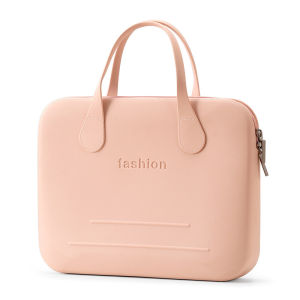 13~14 Inches Silicone Handbag Laptop Bag Macaron Waterproof Paper Organizer Portable Storage Bag