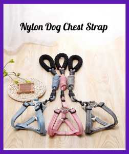 [Stock Ready] Nylon Dog Chest Strap Leash Comfortable Harness Pet Traction Rope for Dog Walking狗狗牵引绳 宠物胸背带