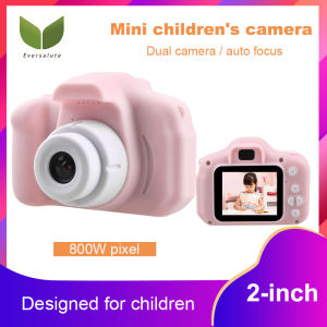 Eversalute Toy Camera For Kids Cute Camcorder Rechargeable Digital Camera with 2 Inch 1080P HD Display Screen And 8MP Camera Children Educational Toy Outdoor Play For 3-12 Years Kids Girls Boys