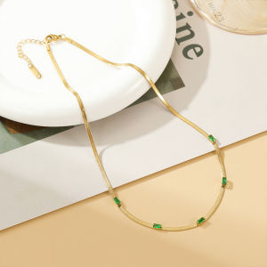 Boho Simple Twist Snake Chain Clavicle Necklace Women Retro Fashion Metal Charm Necklaces For Girls