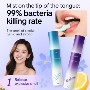 [2pcs] Explosive Mouth Spray One Spray Long Lasting Fragrance Mint Breath Spray Fresh Mouth Spray