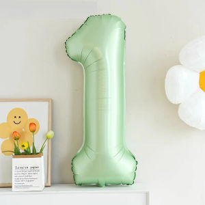 Balon Foil Angka Jumbo Hijau Zaitun Ukuran 32Inch Balon Angka Large Ukuran 80cm Warna Hijau Olive Untuk Dekorasi Perayaan Ulang Tahun