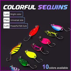 WOADA Single Hook Scoop-Shaped Rotating Spinner Sequins Fishing Lure Fishing Tackle For Bass Perch Artificial Hook