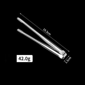 JIYAN2866 1Pcs 304 Stainless Steel Grill Tongs Non-Slip 7/9/12Inch Food Clip Durable Thickened BBQ Steak Clip Cooking Utensils