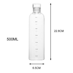 500ml Tumbler Clear Water Bottle Milk Coffee Breakfast Tumbler Plastic Water Bottle Juice Bottle
