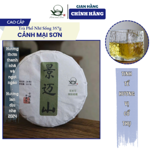 Trà Phổ nhĩ Vân Nam phổ nhĩ sống Cảnh Mại Sơn phẩm cao cấp 357g nguyên liệu đầu xuân 2024 puer tea