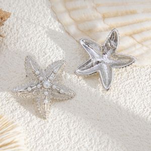 YOCKY Scallop Starfish Stud Earrings Bohemian Conch Shell Drop Earrings Retro Exaggerated Starfish Pendant Earrings Women