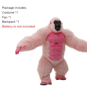 King Kong Inflatable Costume Mascot Parade Adult Character Cosplay Animal Halloween Carnival Party Event Plush Set