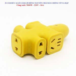 Ổ Cắm Điện Đa Năng 5 Hướng Chống Cháy – Nhựa ABS Chịu Tải 16A Dùng Cho Gia Đình Văn Phòng Du Lịch