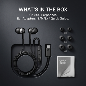 Sennheiser CX 80U USB-C Wired In-Ear Earphones with Mic Plug & Play Lossless Digital Audio Compatible with iPhone 15/16 Android Laptop Tablet