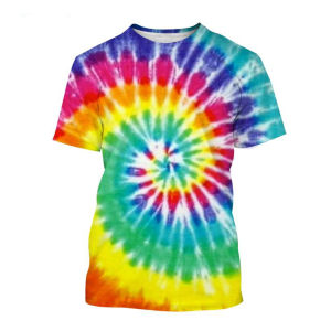 [Local Stock] ZEEMIN Gradient Tie Dye 3D Printed T-Shirts Men Women Casual Fashion Streetwear Oversized Short Sleeve T Shirt Male Tees Tops Clothing