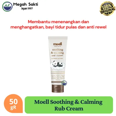 Moell Soothing & Calming Rub Cream 50gr - With Red Ginger Meningkatkan Kualitas Tidur - Skincare Baby - Natural Organic