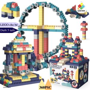 Bộ Đồ Chơi Xếp Hình 520 Mảnh Ghép Phát Triển Trí Tuệ Cho Trẻ từ 2-5 Tuổi- Xếp Hình Mảnh To - Có Sách Hướng Dẫn