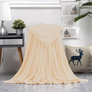 Vivahome Super Soft Coral Fleece Blanket 180*200cm Queen Size Fleece Blanket Soft and Warm Coral Fleece Flannel Blankets For Beds Mink Fur Throw Solid Color For Sofa Cover Bedspread Winter Plain Blankets  Malambot na Kumot