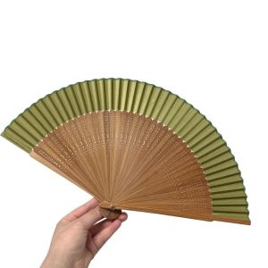 CANICECA Chinese Style Bamboo Folding Fan Summer Portable Handheld Fan Retro Simple Dance Folding Fan for Dance Performance