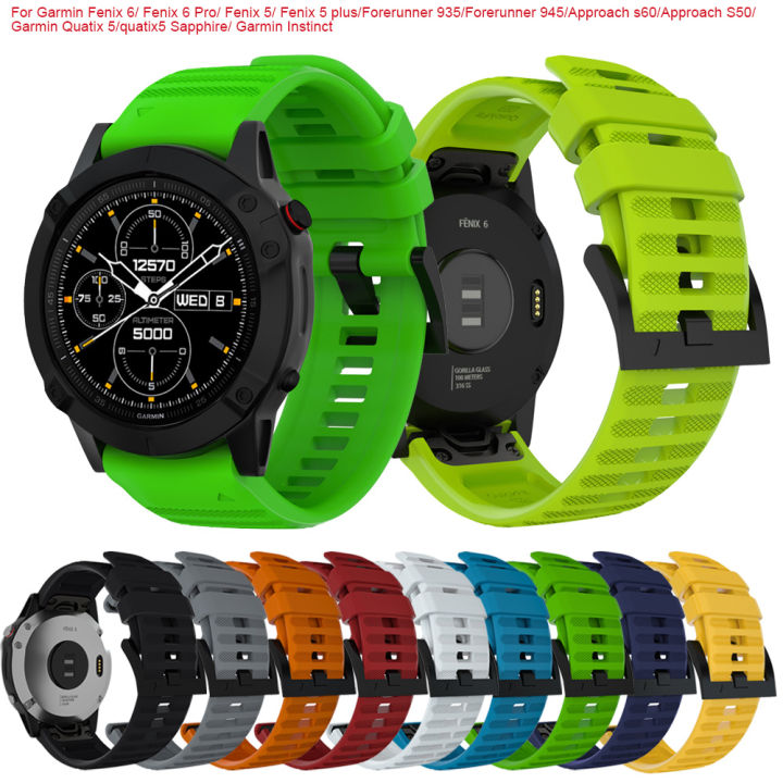 Fleshy Leaf Cinturino 22mm Misto Pelle E Silicone Per Garmin Fenix 7/6/5, Forerunner 935/945 - 6