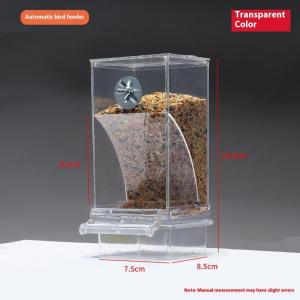 Ginca Large Capacity Bird Feeder Box Anti-Splash Bird Food Dispenser Durable Parrot Feeding Box For Small Medium Birds
