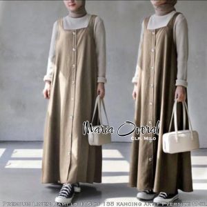 Flow Overall Dress Wanita/Dress Overall Bahan Premium Linen/Maria Overall/Dress Overall Korean Style/Overral Wanita Kekinian