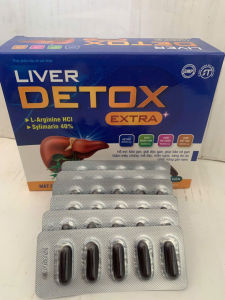 Viên uống giải độc gan Liver Detox Extra hộp 60 viên hỗ trợ mát gan giải độc gan bảo vệ gan.
