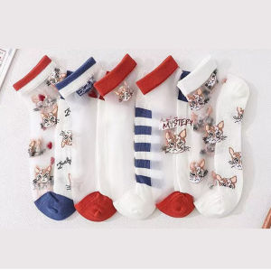 Socks Sweat-absorbent Thin Stockings Stretch and Abrasion Resistance Fashionable and Cute Perspiration
