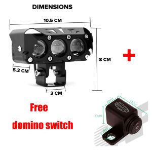 MOKOTO QUADSHOT / TRI-STAR LED MINI DRIVING LIGHT FOR MOTORCYCLE&CARS MOTO-4695/MOTO-4755 SPEEDMOTO