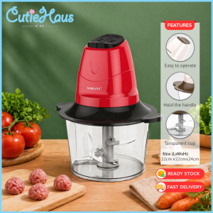 CUTIEHAUS 2L Food Processor Blender Large Capacity Household Electric Mini Multi Functional Meat Grinder Mixer Pengisar Daging Mini Serbaguna - Fulfilled by Cutiehaus