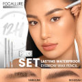 FOCALLURE Setting Eyebrow Wax Browcara Lasting Waterproof 2-in-1 Built-in Brush #Pro-set. 