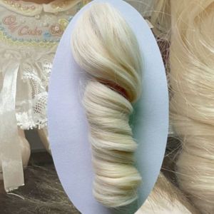 YOUSHI TOP Ponytail Cotton Doll Chemical Fiber Wig Clamping Long Curly Hair BJD SD Doll Hair Clamping Long Curly Hair Ponytail DIY Doll Long Curly Hair Ponytail Plush Doll