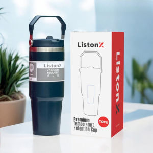 900ml 304 Stainless Steel Handheld Thermos Insulated Vacuum Tumbler Hot or Cold Mugater Bottle with Straw Handle