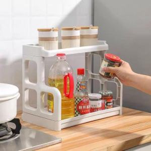 Kệ Gia Vị Chữ H Nhựa Việt Nhật (5566) Khay Đựng Đồ Nhà Tắm Úp Chén Bát 2 Tầng Đa Năng Tiện Ích