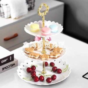 KHAY ĐỂ HOA QUẢ BÁNH KẸO 3 TẦNG SANG TRỌNG