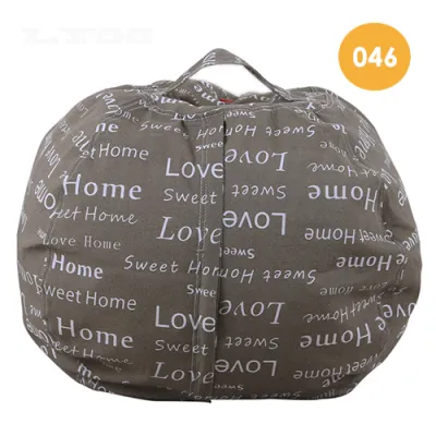🇸🇬【Extra Large】Stuffed Toy Storage Bean Bag Chairs for Kids Plush Toys / Washable Premium Cotton Canvas Organizer or Textiles–Durable Beanbag Chair