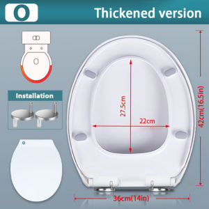 INXX Toilet seat V/U/O TypeStandard Design with Slow Close Quiet Toilet Cover Seat High Quality Thickened