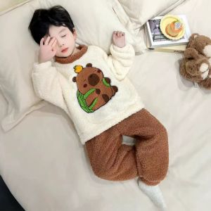 👧🍂 Hello Kitty 🎀 เสื้อคลุม+กางเกงนอน สุดน่ารัก! ชุดนอนเด็กผู้หญิง ฤดูหนาว 2025 ลายเสือดาวสปอร์ต ผ้านุ่มระบายอากาศดี #เสื้อผ้าฤดูหนาว 🌈