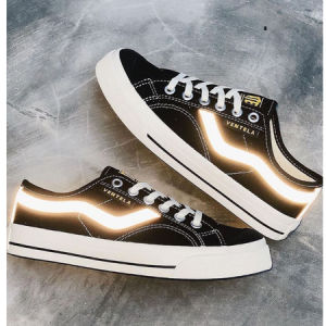 SEPATU VENTELA PUBLIC BLACK AND WHITE NTURAL BISA MENYALA MALAM HARI SNEAKER PRIA WANITA