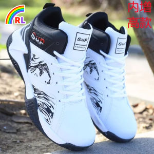 2024 Korea Basketball shoes men High Top Leather Mens Basketball Shoes Anti slip and wear-resistant