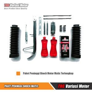 Paket Peninggi Shock Matic Depan Belakang TRG Untuk Motor Matic Universal Honda Yamaha Suzuki
